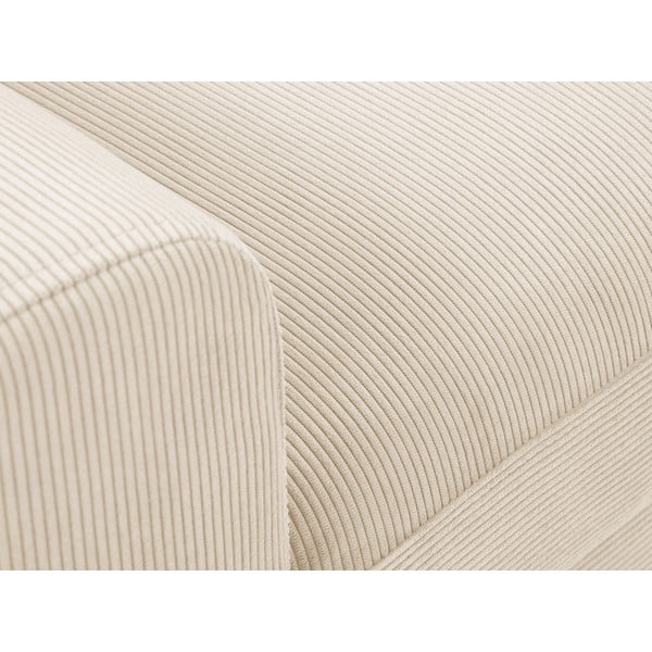 Bež kutna garnitura na razvlačenje od samta Micadoni Home Moghan, desni kut-image-1