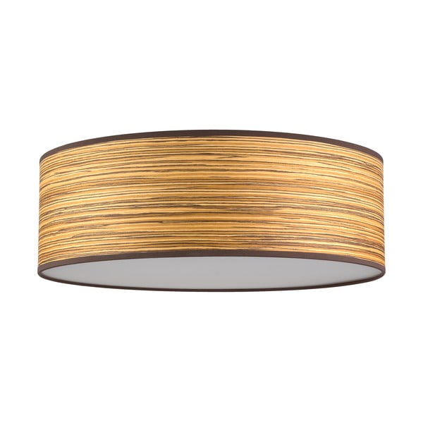 Smeđa stropna lampa od drvenog furnira Sotto Luce Ocho XL, ⌀ 45 cm