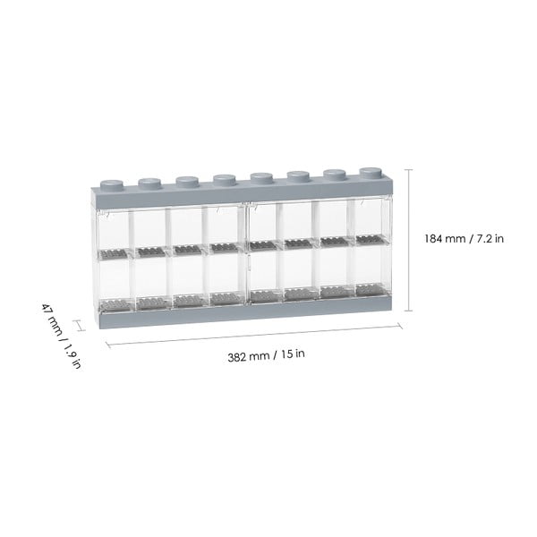 Siva kolekcionarska kutija za 16 minifigura - LEGO®-image-1