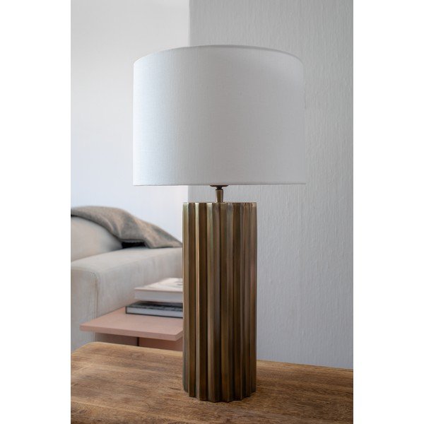Stolna lampa u brončanoj boji s tekstilnim sjenilom (visina 60 cm) Hashira – Markslöjd-image-1