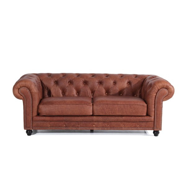 Svijetlosmeđa kožna sofa Max Winzer Orleans, 216 cm