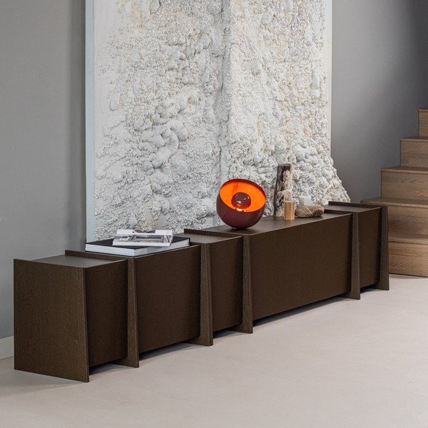 Tamno smeđa TV komoda u dekoru jasena 102x53x44 cm Brock – WOOOD-image-1