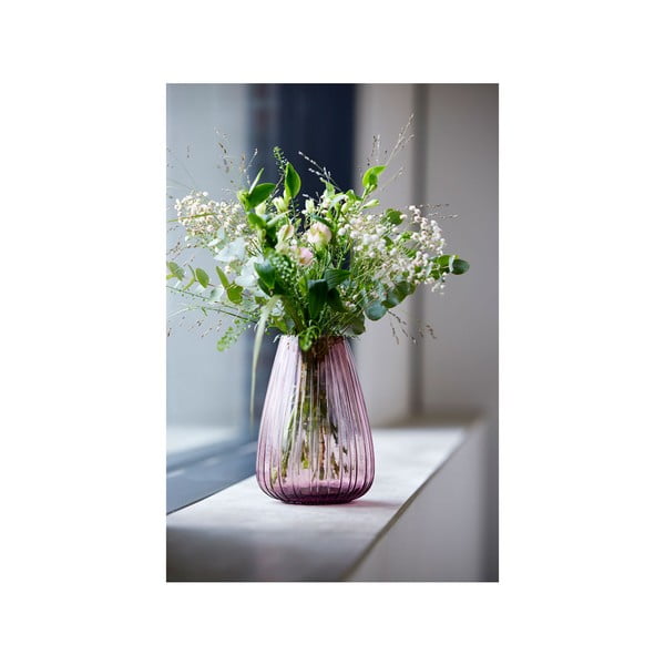 Ružičasta staklena vaza Bitz Kusintha, visina 22 cm-image-4