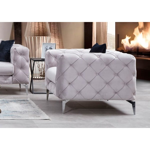 Svijetlo siva fotelja Como – Artie-image-2