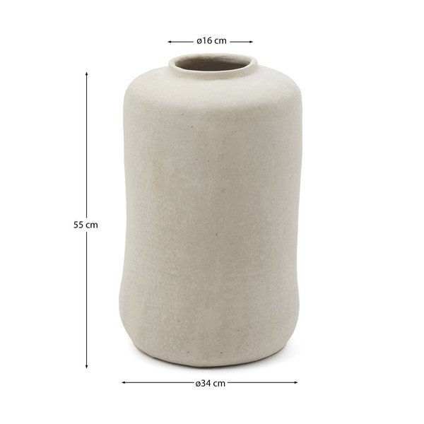 Krem visoka vaza od papier-mâché (visina 55 cm) Serina – Kave Home-image-4