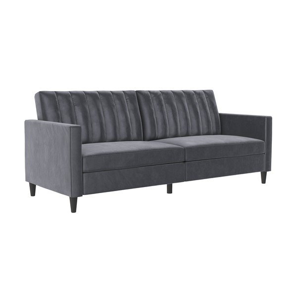 Siva baršunasti sofa 207 cm Celine – Støraa