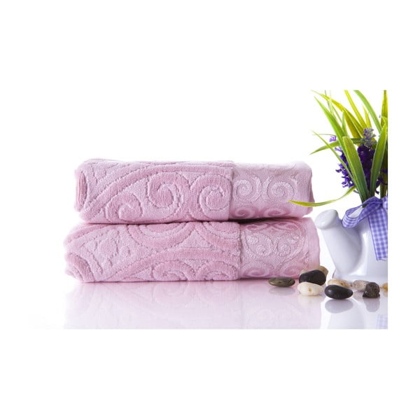 Set od dva Hanzade Pink ručnika, 50x90 cm