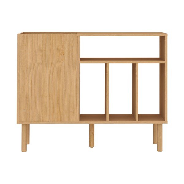 Niska komoda za gramofonske ploče u dekoru hrasta 100x80 cm Viny - TemaHome-image-3