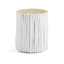 Bijela stolica izrađena od tikovine Kave HomeFilippo, ⌀ 35 cm