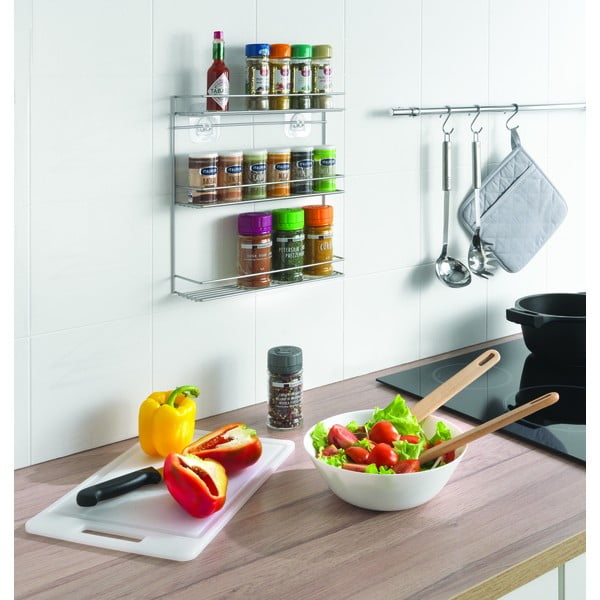 Troetažna zidna polica Metaltex-image-4