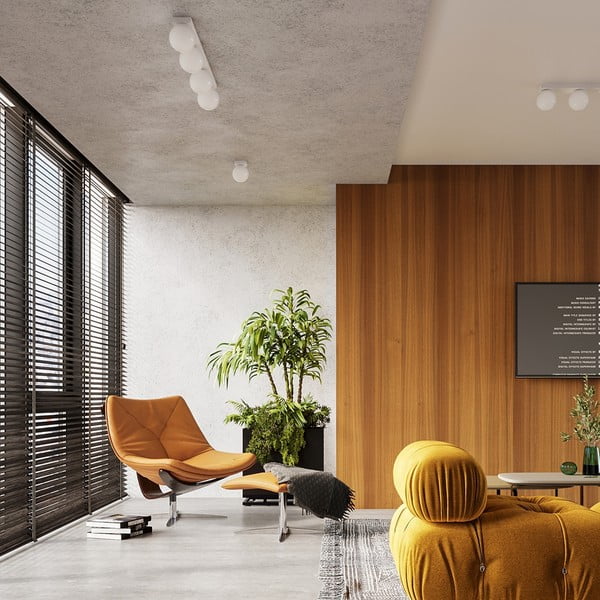 Bijela stropna svjetiljka sa staklenim sjenilom ø 12 cm Umerta – Sollux-image-1