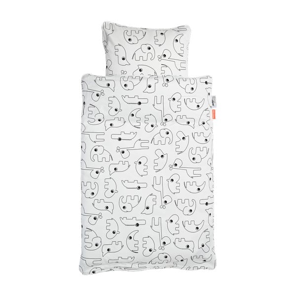 Bijela posteljina za bebe Done by Deer Contour, 70 x 100 cm