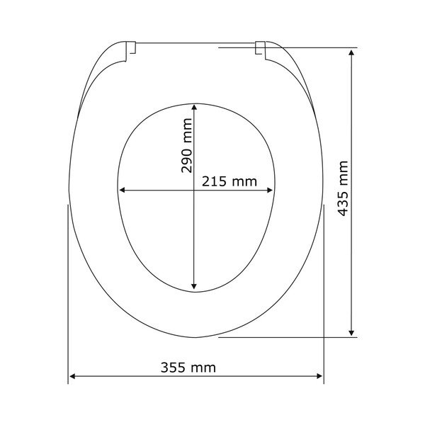 Bijelo WC sjedalo s lakim zatvaranjem Wenkoo Santana, 44 x 37 cm-image-4