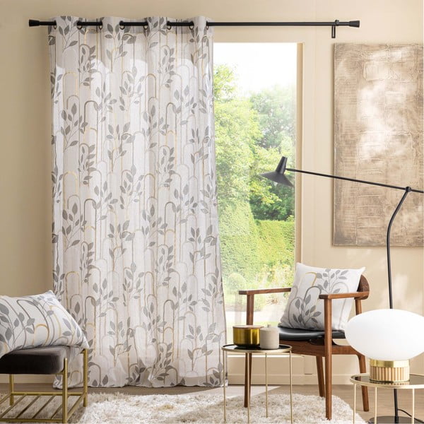 Siva zavjesa 140x240 cm Roseris – douceur d'intérieur-image-3