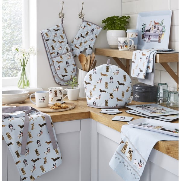 Ručnici i rukavica u setu 4 kom Curious Dogs – Cooksmart ®-image-2
