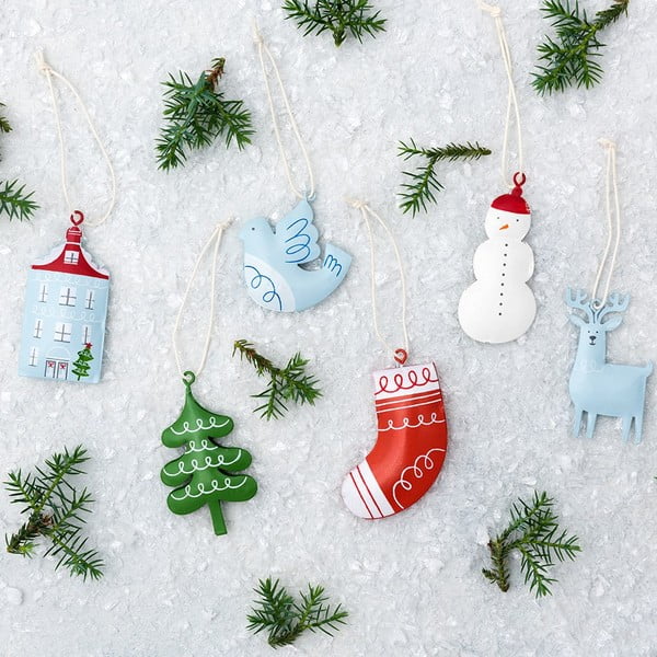 Ručno oslikan metalni ukras za drvce Rex London Stocking-image-3