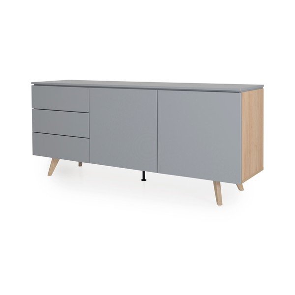 Siva komoda Tenzo Plain širine 180 cm-image-1