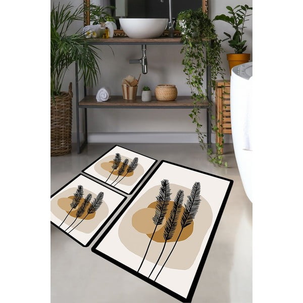 Smeđe kupaonske prostirke u setu 3 kom 60x100 cm Day Sunrise – Foutastic-image-1