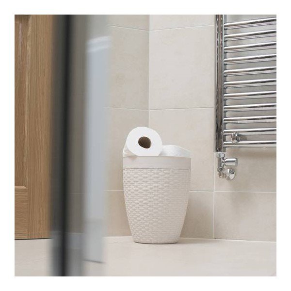 Krem kupaonski koš za smeće Addis Rattan Bath Bin Calico, 5 l-image-2