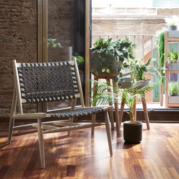 Smeđa tegla za cvijeće Kave Home Stahl, výška 86 cm-image-4