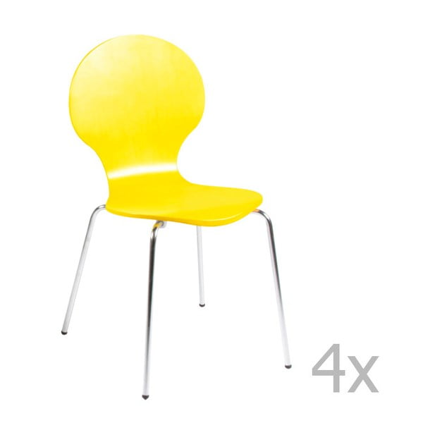 Set od 4 žute blagovaonske stolice Actona Marcus Trpezarija stolica