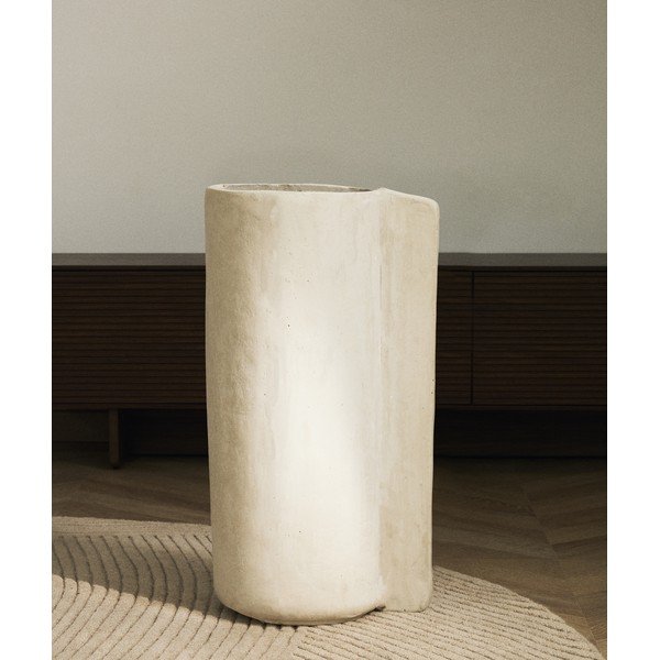 Krem visoka vaza od papier-mâché (visina 67 cm) Mireni – Kave Home-image-1