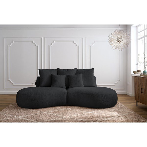 Tamno siva sofa od bouclé tkanine 260 cm Saint-Germain – Bobochic Paris-image-1