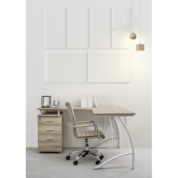 Smeđe-siva uredska stolica od umjetne kože Perth – Yes Everyday-image-1