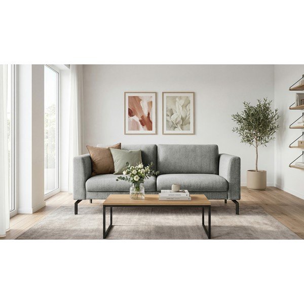 Svijetlo siva sofa 165 cm Gomero – Scandic-image-1
