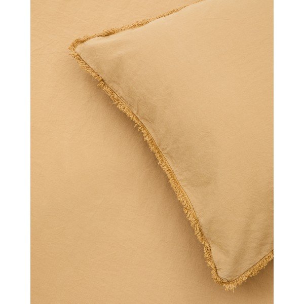 Senf žuta posteljina za krevet za jednu osobu/za produženi krevet od pamučnog perkala 150x220 cm Sifinia – Kave Home-image-3