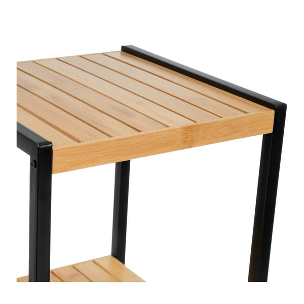 Crni/u prirodnoj boji od bambusa regal 30x70 cm – Casa Selección-image-3