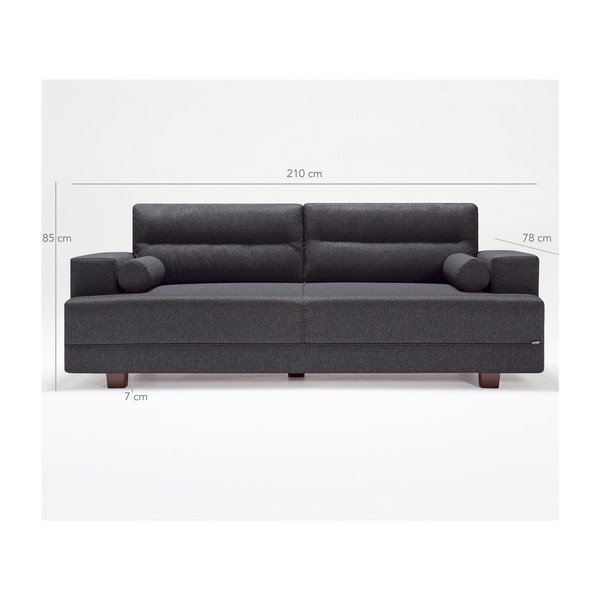 Siva sofa s Balcab Home Ivett tabureom-image-1