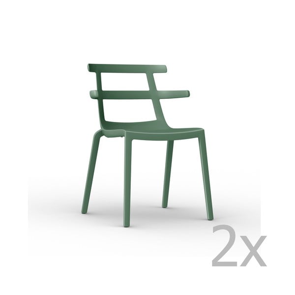Set od 2 zelene vrtne stolice Resol Tokyo