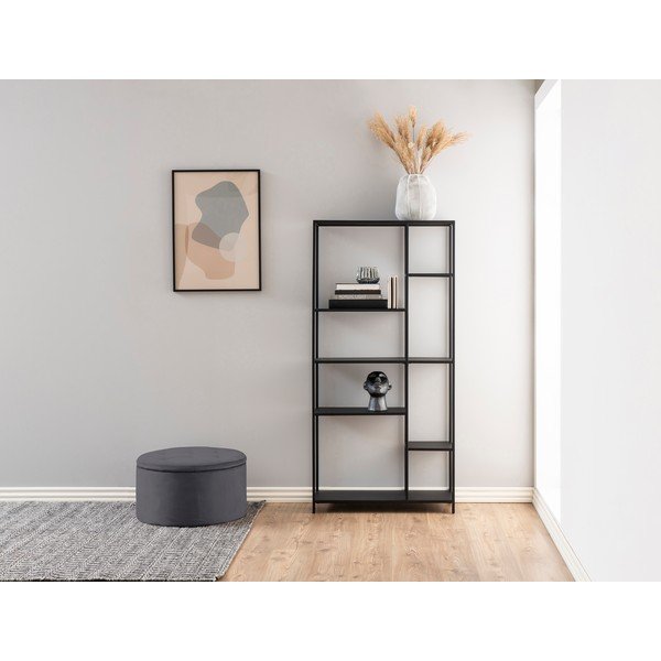 Sivi baršunasti podnožnik Actona Retina, 60 cm-image-1