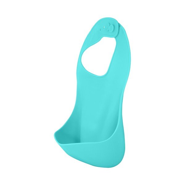 Plavi silikonski podbradnik s džepom Kindsgut Bib-image-3