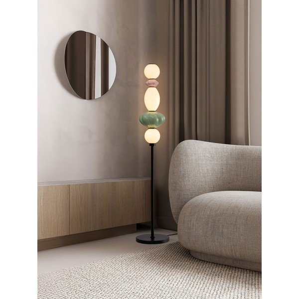 LED stojeća svjetiljka keramička s mogućnosti zatamnjivanja s keramičkim sjenilom/sa staklenim sjenilom (visina 136,5 cm) Oneta – Nova Luce-image-1
