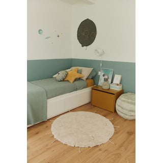 Krem periv/ručno rađen pamučan okrugao tepih ø 100 cm Moon Multishape – Lorena Canals