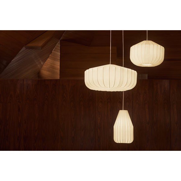 Bijela stropna svjetiljka s tekstilnim sjenilom ø 76 cm Somar – Kave Home-image-2