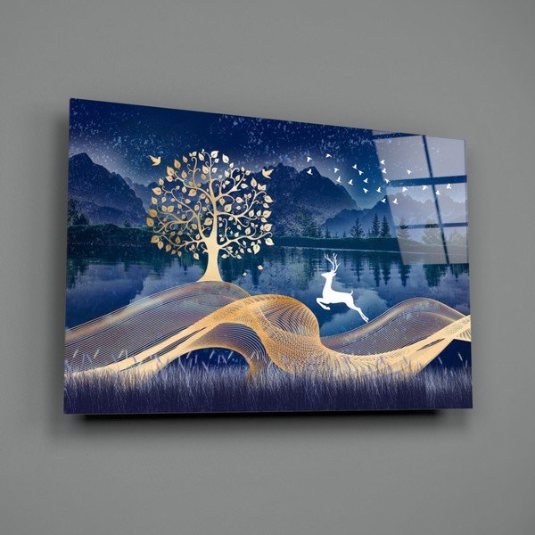 Staklena slika insigne Magic jelena, 72 x 46 cm-image-3