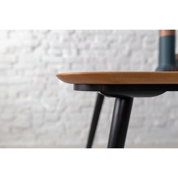 Blagovaonski stol od jasenovog drveta s crnim nogama Ragaba Contrast, 180 x 90 cm-image-3