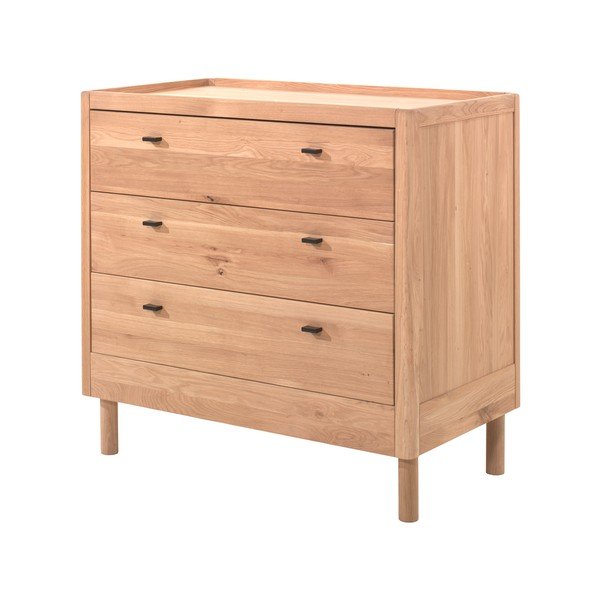Dječja komoda od punog hrasta u prirodnoj boji 100x95x55 cm Forrest – Vipack