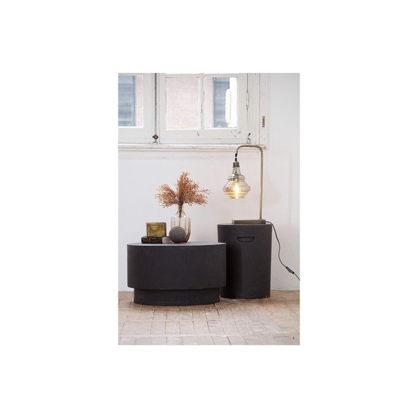 Tamnosmeđi stolić od vlaknaste gline WOOOD Dean, promjer 60 cm-image-2