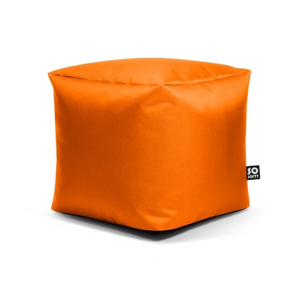Narančasta dječja vreća za sjedenje od imitacije kože Cube M – So Soft?
