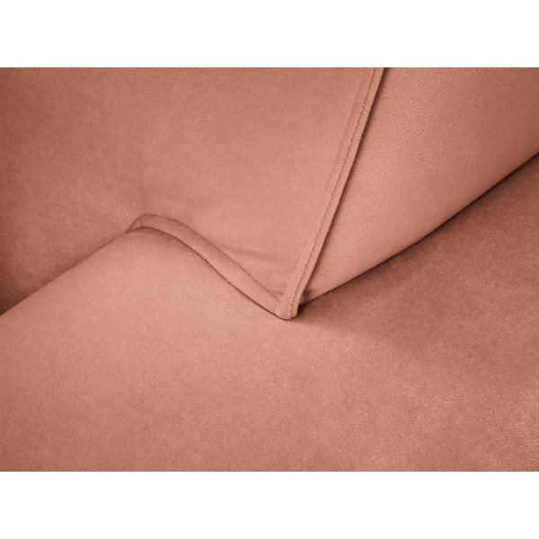 Roza baršunasta sofa Cosmopolitan Design Siena-image-1