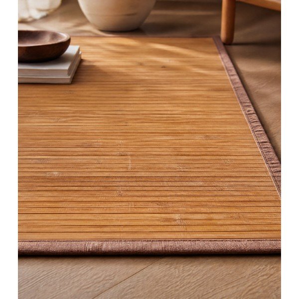 Tepih od bambusa u prirodnoj boji 60x90 cm – Casa Selección-image-1