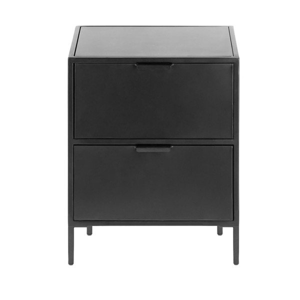 Crni željezni noćni ormarić Shantay – Kave Home