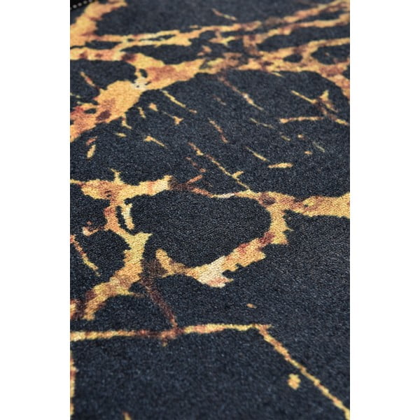 Crna-zlatna kupaonska prostirka 60x40 cm Goldes - Foutastic-image-2