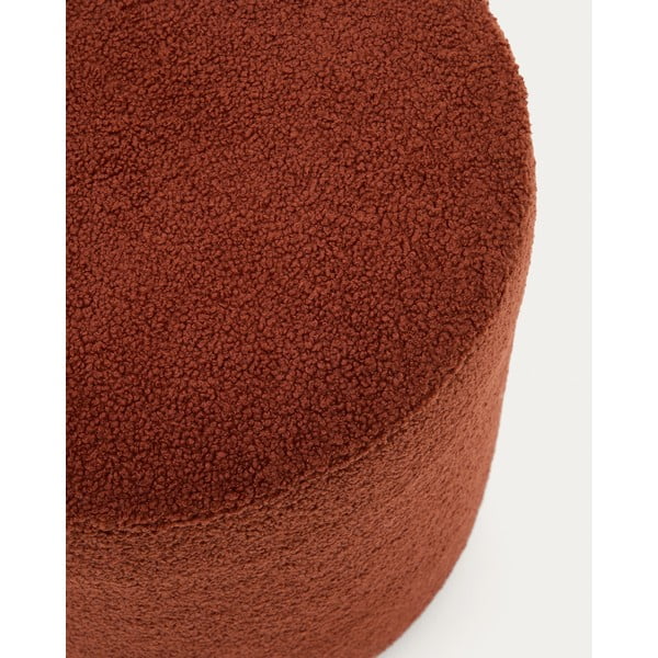 Tabure od bouclé tkanine boje terakote Kaeli – Kave Home-image-1