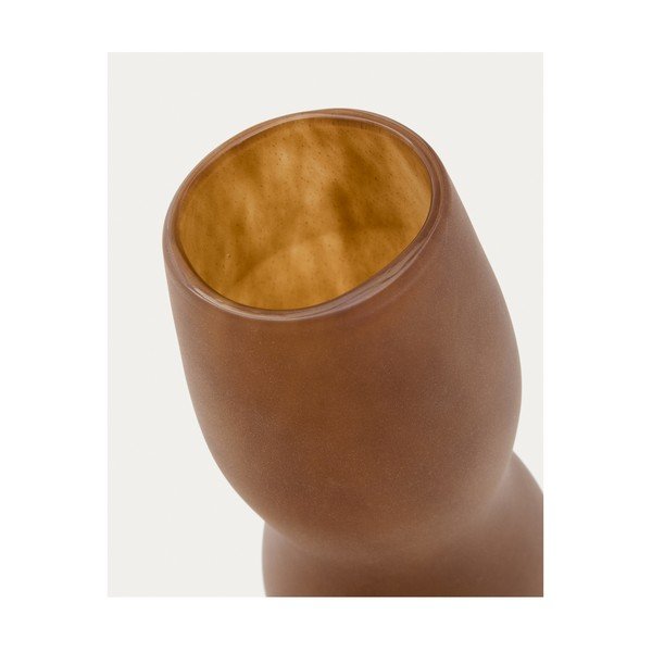 Smeđa staklena vaza (visina 32 cm) Crila – Kave Home-image-3