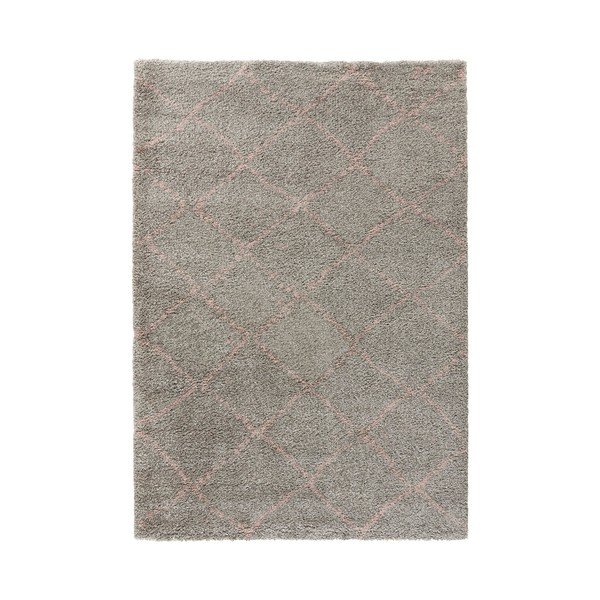 Sivi tepih Mint Rugs Allure Ronno Grey Rose, 80 x 150 cm